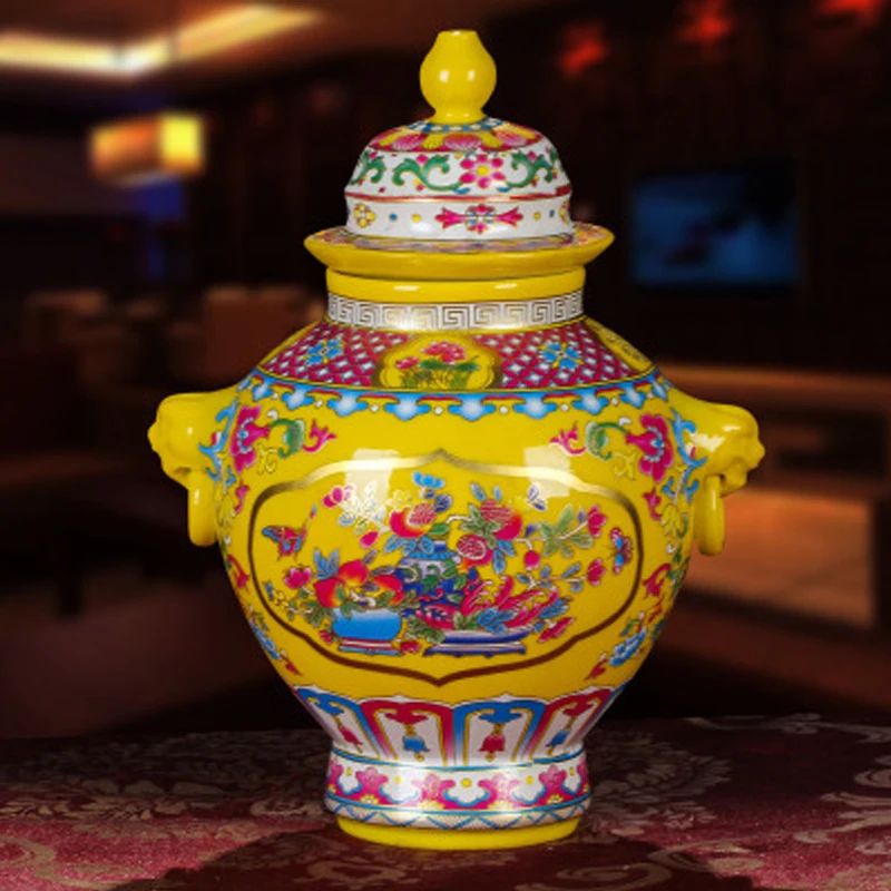 Баночка в античном Европейском стиле королевская керамическая эмалированная