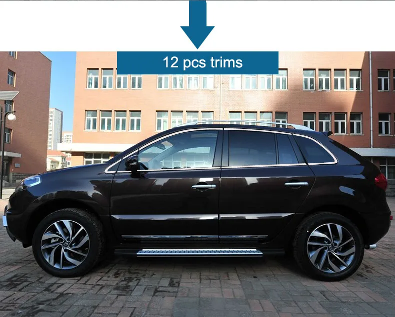 Lsrtw2017 304 нержавеющая сталь окна автомобиля планки для renault koleos 2008 2009 2010 2011 2012 2013 samsung QM5
