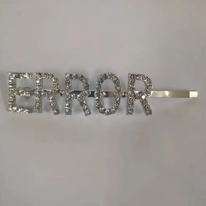 silver Заколки для волос с буквенным словом для девочек, заколки для волос, заколки для волос - Окраска металла: silver