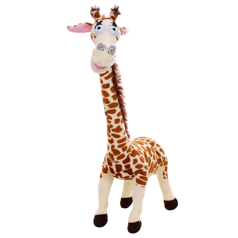 giraffe 6 стилей мультфильм мадагаскар плюшевые игрушки Мадагаскар мультфильм рисунок Лев Жираф Пингвин Зебра кукла бегемотик дети ребенок вентилятор милый подарок - Цвет: giraffe
