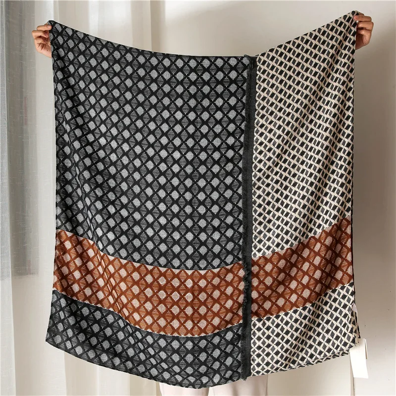 2019 новый дизайн Ombre плед лоскутное Вискоза Шаль Шарф Высокое качество Толстые