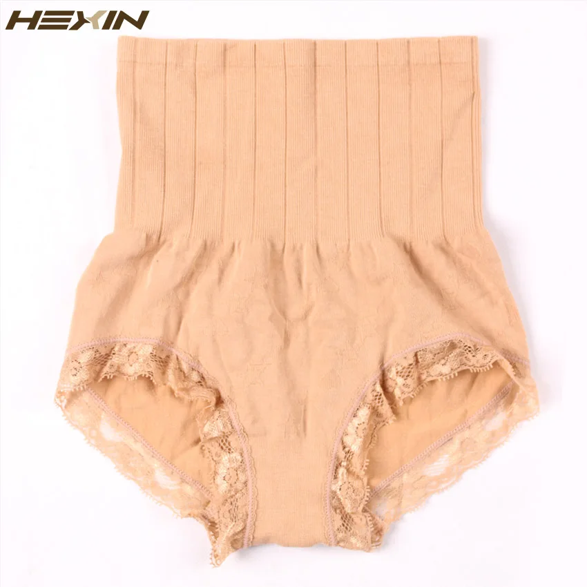 Модное тонкое женское нижнее белье HEXIN эластичное кружевное с высокой посадкой и