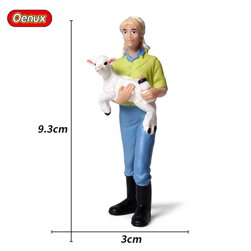 without box Oenux птица ферма животные модель моделирование фермер утка свинья корова курица лошадь птица фигурки миниатюрная симпатичная детская игрушка - Цвет: without box