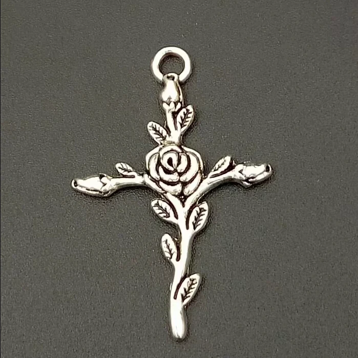 Fashion Vintage silver A variety of Roses Crosses Anh cross Ankh Charm bracelet&ampNecklace pendant Accessories M34 | Украшения и