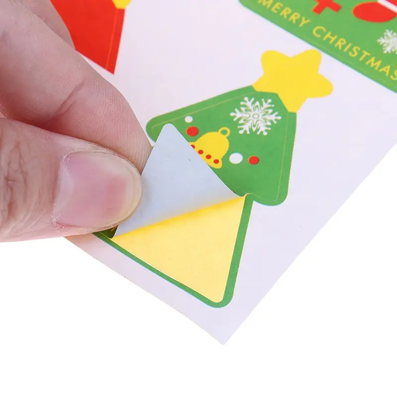 

10 Sheets Merry Christmas Santa Claus Sticker Christmas Tree DIY Scrapbooking Paper Stickers Labels Candy Stickers