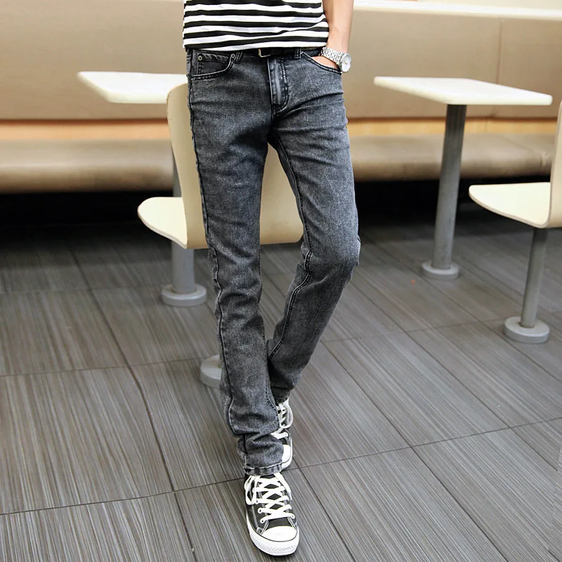 

CO2020 men's feet grey jeans popular youth cultivate one's morality pants