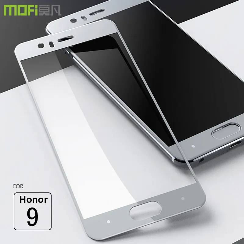 Honor 9 стекло huawei honor 9 закаленная пленка MOFI 2.5D полное покрытие HD Защитное стекло для honor 9 закаленное стекло 5,15