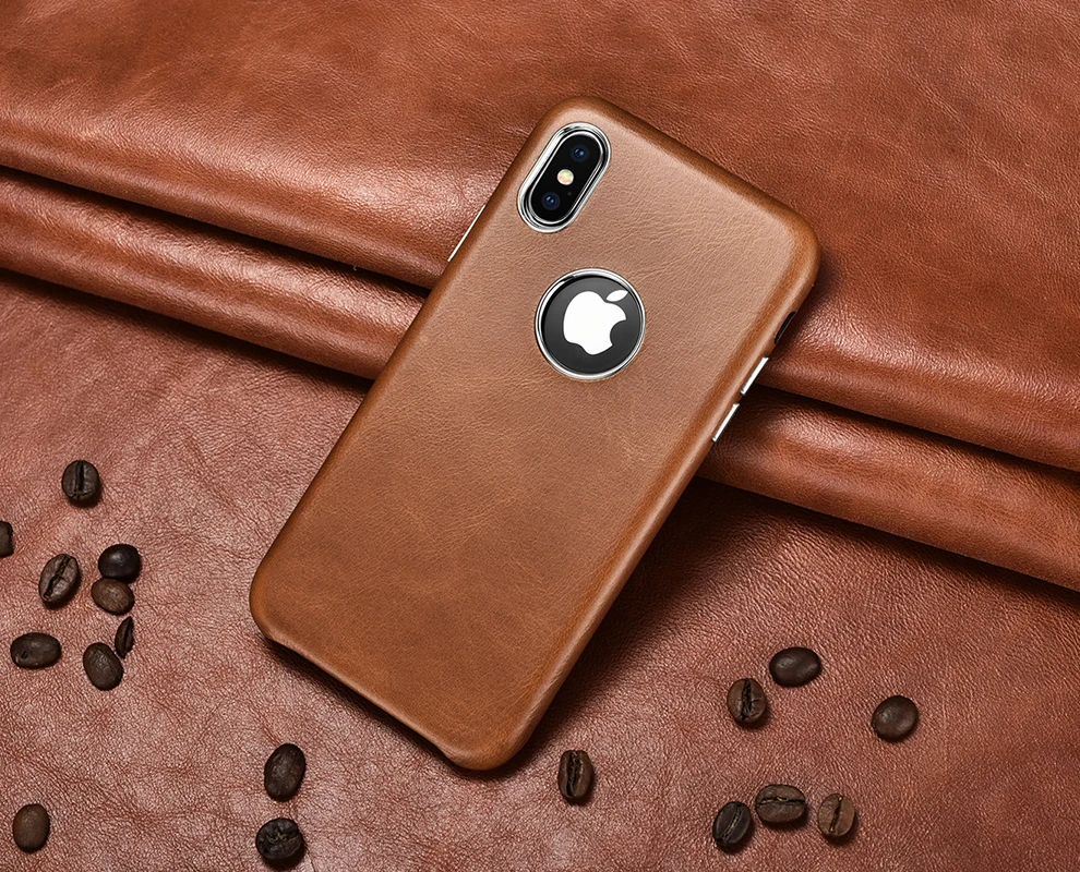 ICARER чехол из натуральной кожи для iPhone XS MAX, винтажный металлический чехол с кнопкой громкости для Apple iPhone XS, чехол для iPhone X