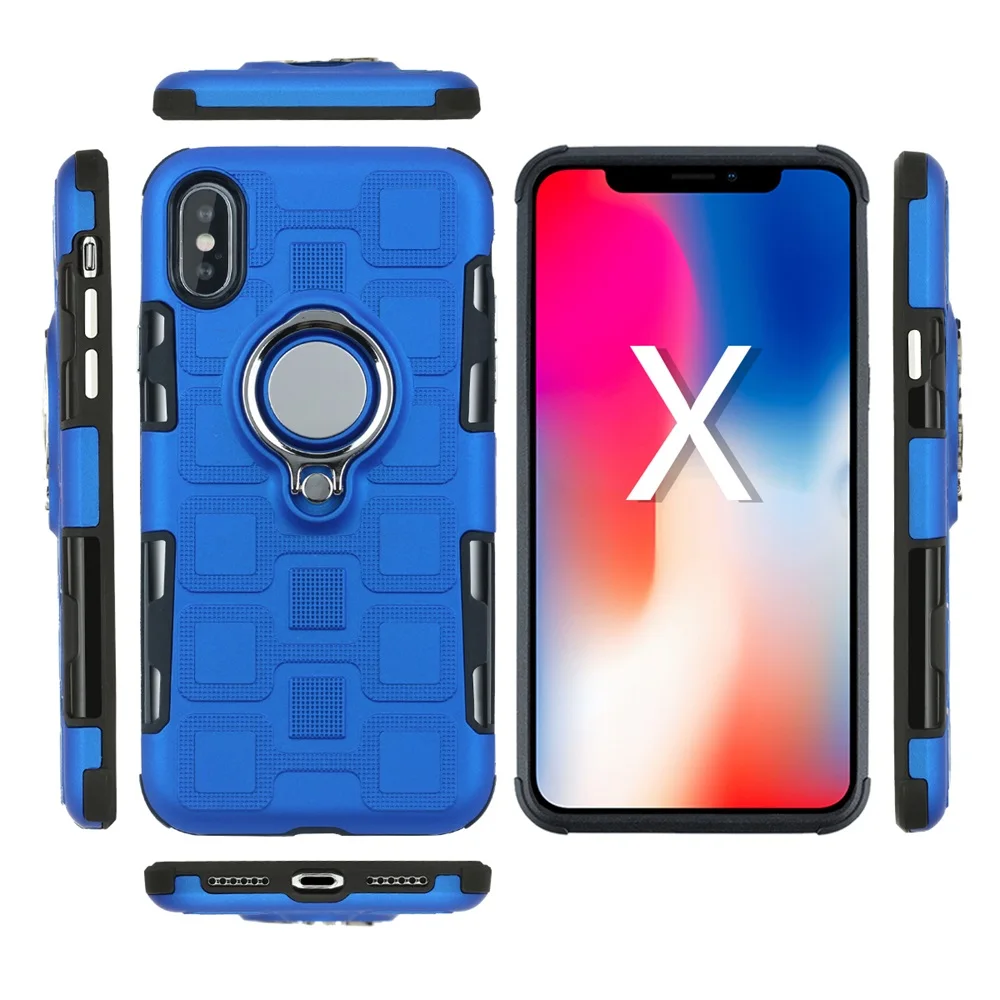 Магнитный кольцевой Автомобильный кронштейн 3 в 1 чехлы Чехол для iphone 7 X 8 Plus XS Max XR 6