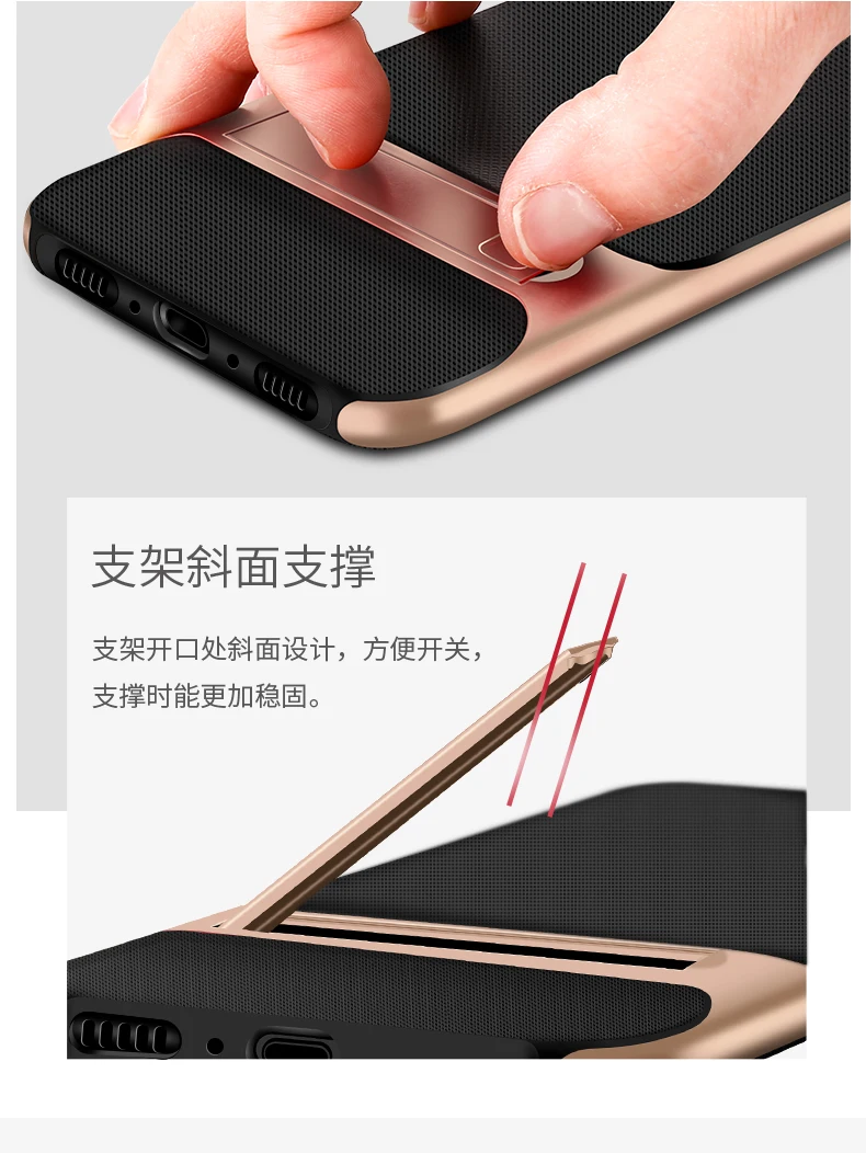 for oneplus 7 pro case luxury soft siliconepc with stand hybrid protective back cover case for one plus 7 7pro 17 phone shell free global shipping