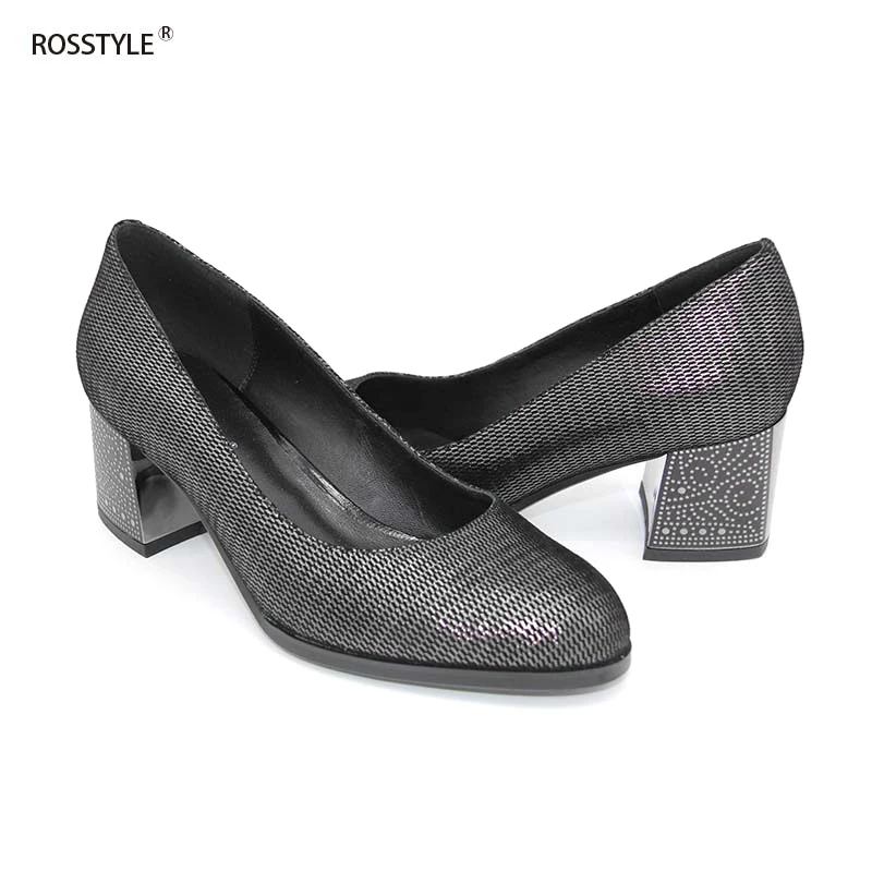 Rosstyle/туфли на высоком каблуке туфли низком из овчины ручной работы Стильные