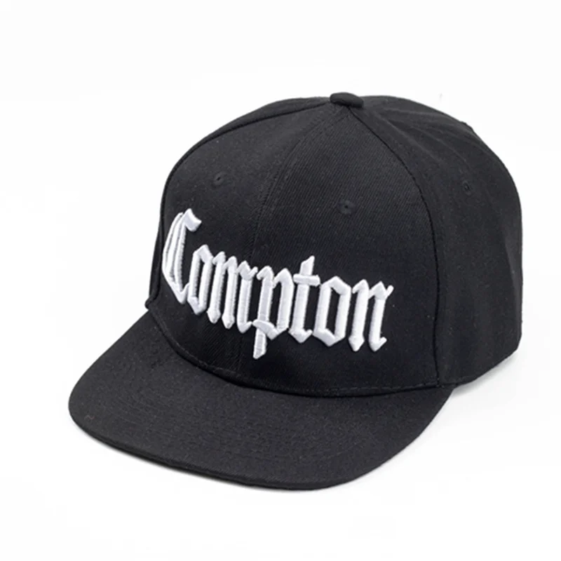 Черный Новинка, бейсбольные кепки с вышивкой Compton, модная Регулируемая Хлопковая мужская кепка s Traker, женская кепка, бейсболка в стиле хип-хоп, летняя кепка - Цвет: Черный