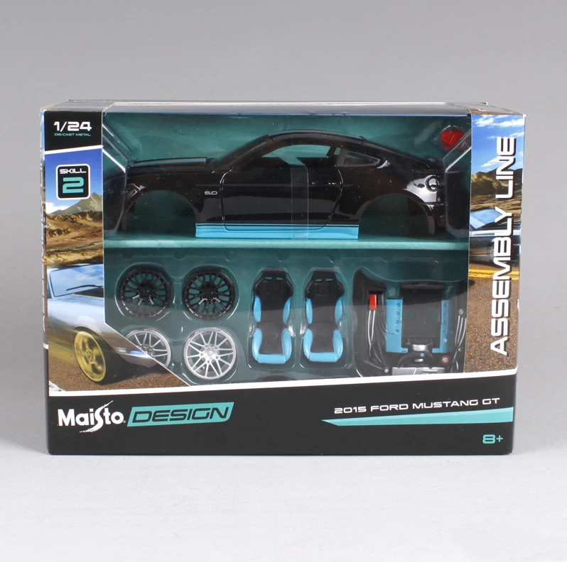 Maisto DIY 1:24 Mustang GT Гоночная машина DIY литая под давлением модель автомобиля из металлического сплава для детей игрушки подарки на день рождения