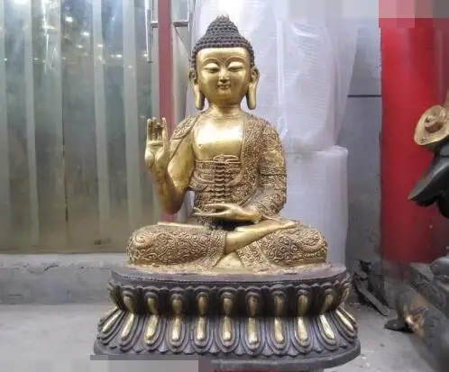Тибетская бронзовая медная позолоченная статуя Будды | Дом и сад