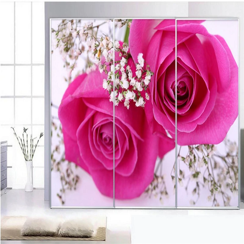 3d обои beibehang фотообои искусственная фотография розовая роза прикроватная тумба