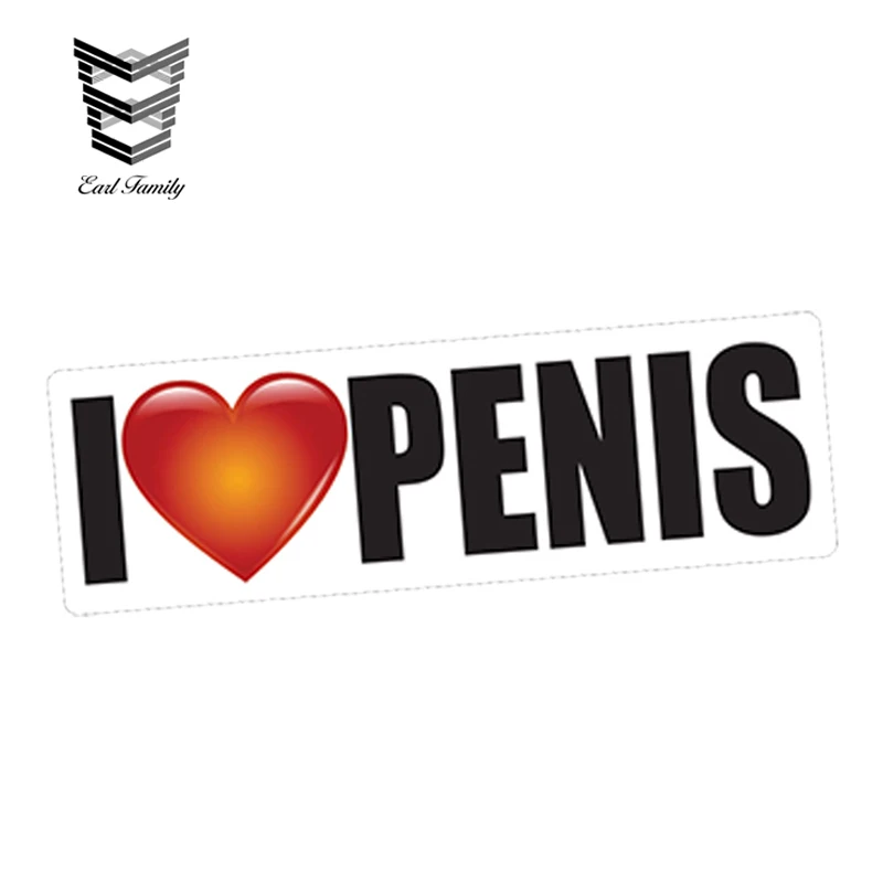 EARLFAMILY 13 см X 3 9 Забавный автомобильный Стайлинг I LOVE пенис Наклейка виниловая