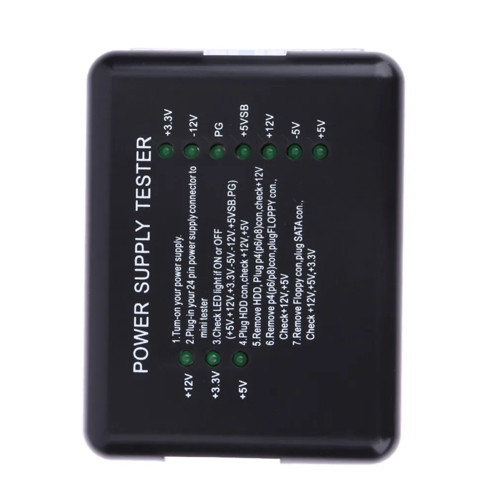Тестер источника питания светодиодный 20/24 Pin для PSU ATX SATA Тестер HDD Checker Meter измерение для ПК Compute