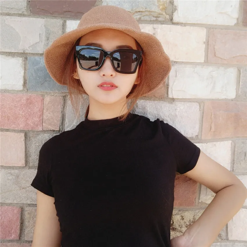 Лето Весна 2018 Роскошная ИМИТИРОВАННАЯ шерстяная шляпа Женская мода Sunhat рыбак