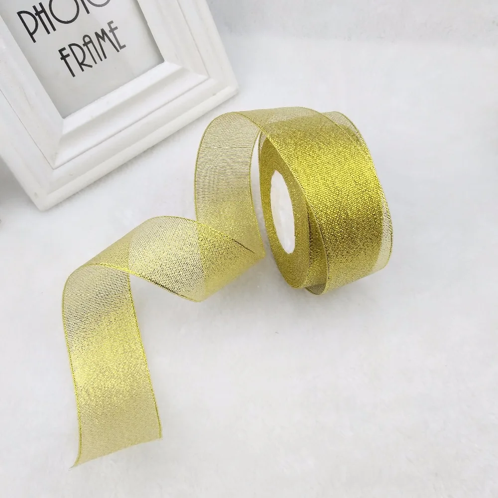 4cm High-density gold and silver ribbon high-quality onion ribbons Gift flowers wedding baking packaging | Дом и сад