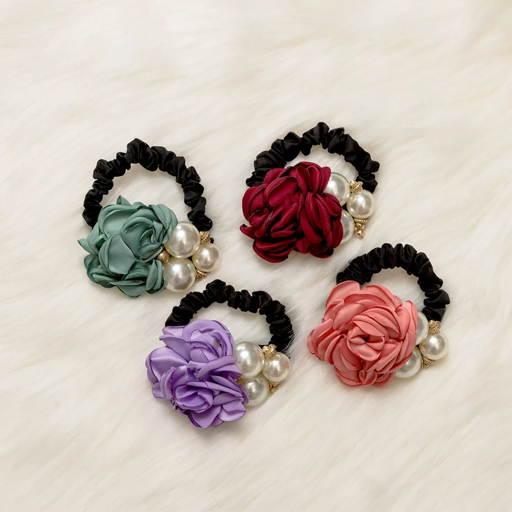 1 шт. резинка для волос с искусственным жемчугом и стразами| |