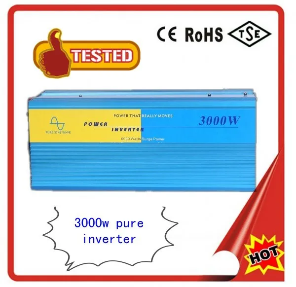 Цифровой дисплей инвертор dc12v/24 v постоянного тока до ac220v чистый синус 3000 w 6000 ватт