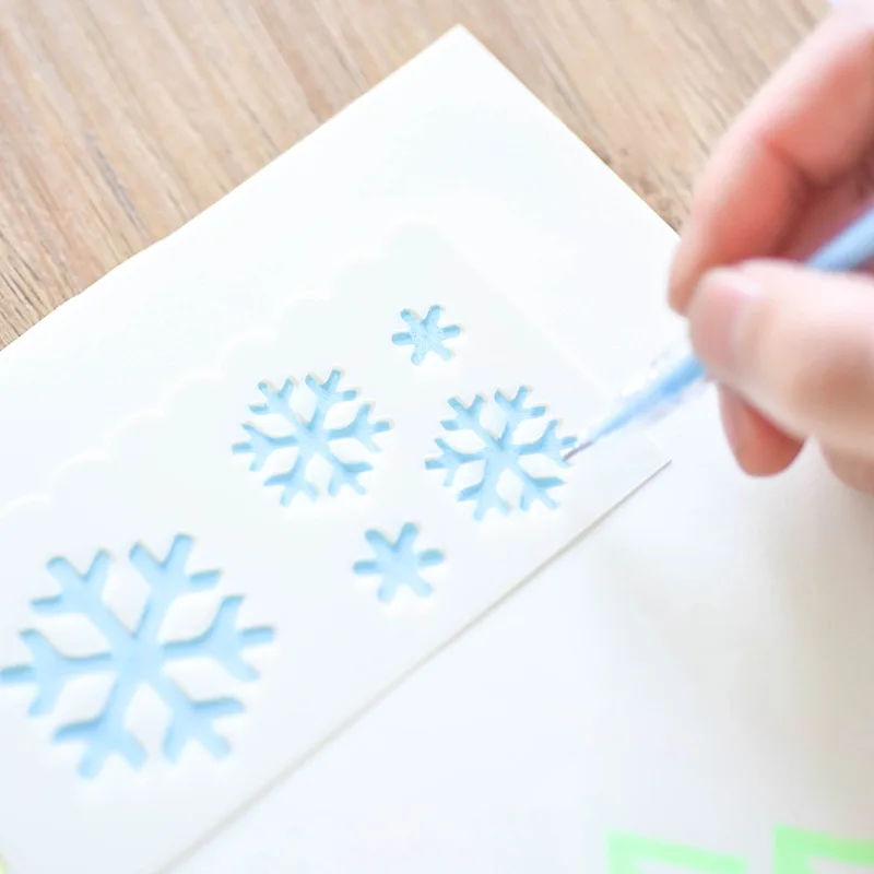 8 шт./лот трафареты для раскрашивания стен листьями линейка рисования DIY штамп