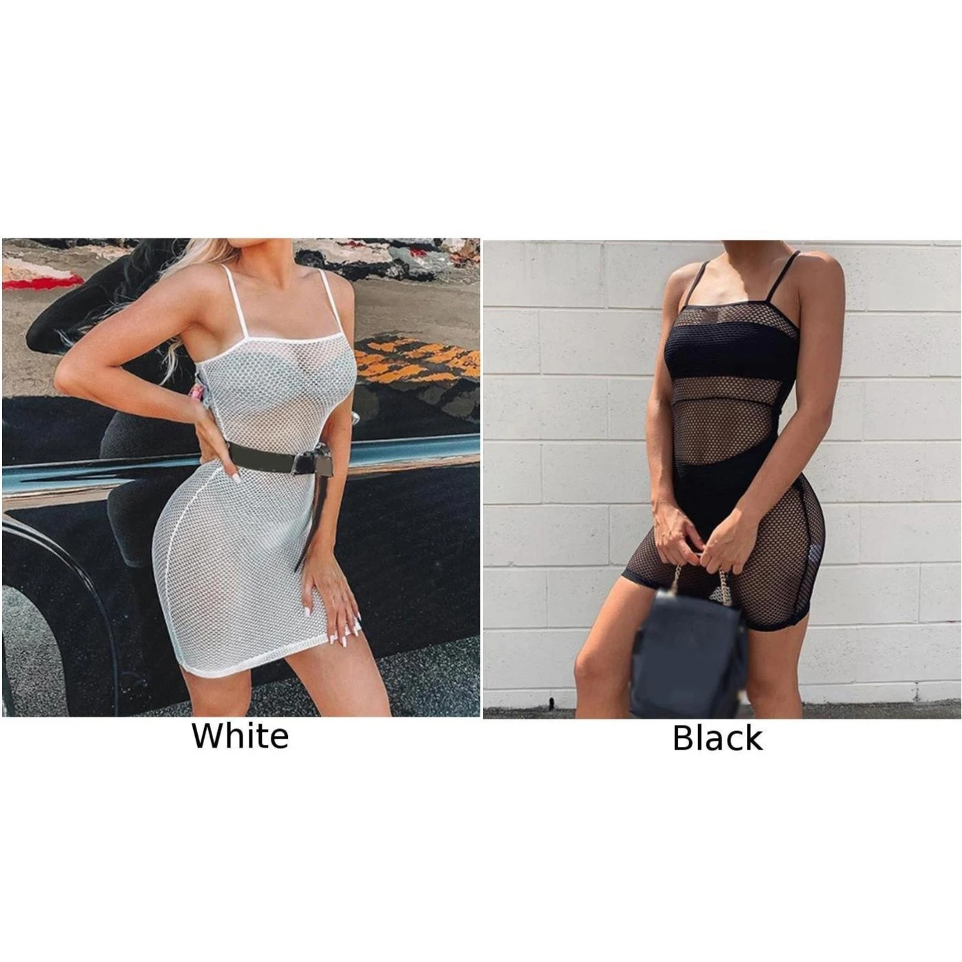 Женское платье летнее Сетчатое сексуальное модное ажурное стильное Прозрачное