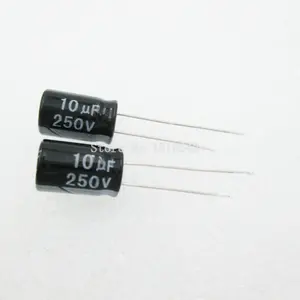 20 шт.лот 10 мкФ 250 В алюминиевый электролитический конденсатор 8*12 электролитический конденсатор 250 в 10 мкФ