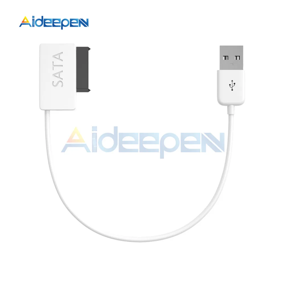 USB 2 0 к Mini Sata II 7 + 6 13Pin адаптер конвертер кабель для ноутбука CD/DVD rom Slimline Drive HDD