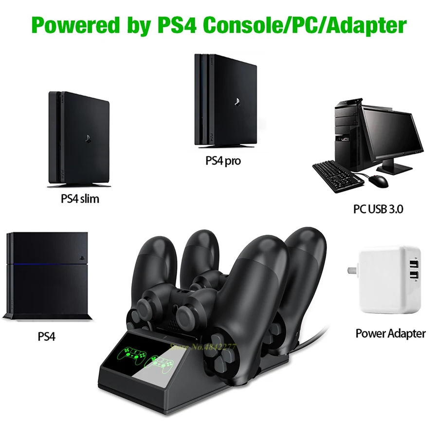 Зарядное устройство PS4/Pro/Slim для контроллеров зарядная док станция Dualshock 4 Games