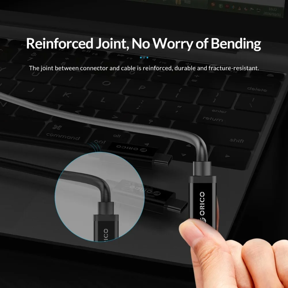 Кабель USB типа C ORICO для быстрой зарядки и синхронизации данных USB3.1 10 Гбит/с Samsung