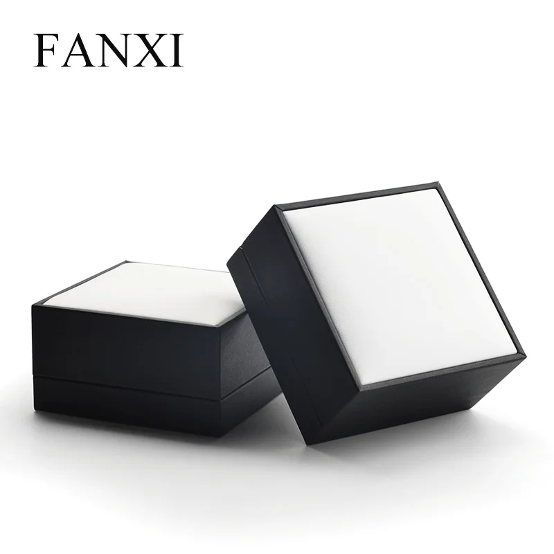 FANXI новая стильная коробка для наручных часов из искусственной кожи с шелковым