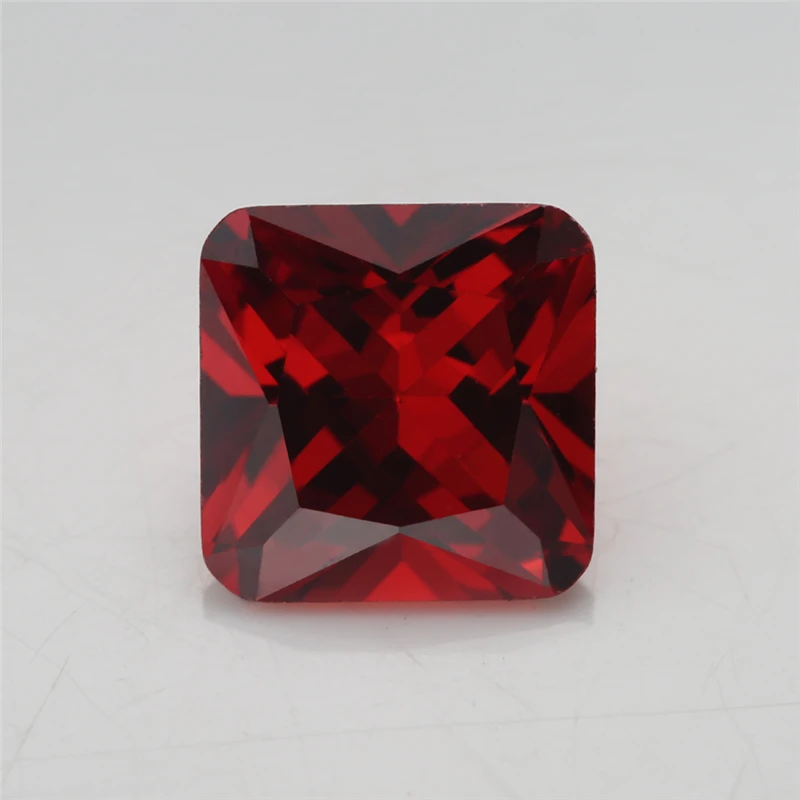 

Size 3*3~10x10mm Square Octangle Shape Princess Cut 5A Garnet Color CZ Stone Synthetic Gems Cubic Zirconia