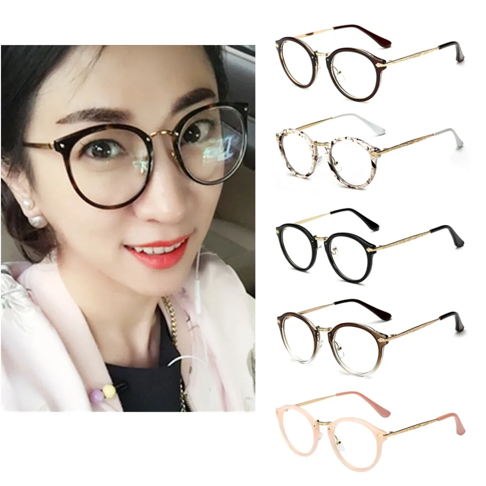 Ретро винтажные мужские и женские очки с круглой оправой прозрачные полной