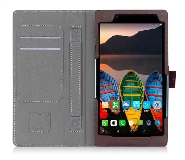 Чехол для lenovo TAB3 A7/730 м 7 '' Премиум PU кожа Бизнес Folio Stand карман Авто Услуга Smart Cover