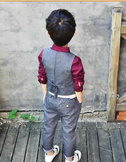 В наличии новый детский костюм: жилет + брюки комплекты для мальчиков с блейзером