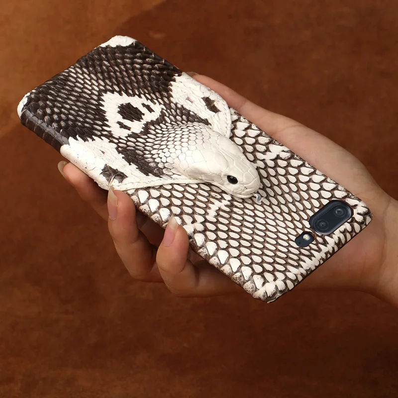 wangcangli Brand genuine snake skin phone case For Gionee S10 back cover protective leather | Мобильные телефоны и