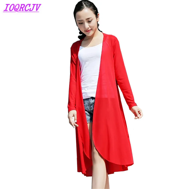 Новинка 2018 летний Женский Тренч Солнцезащитная одежда кардиган ультратонкая