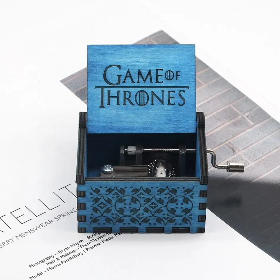 Game of Thrones Высокое качество деревянная музыкальная шкатулка Симпсон Caixinha De Musica остров принцесса Звездные войны Радуга день рождения Рождественский подарок - Цвет: Game of Thrones