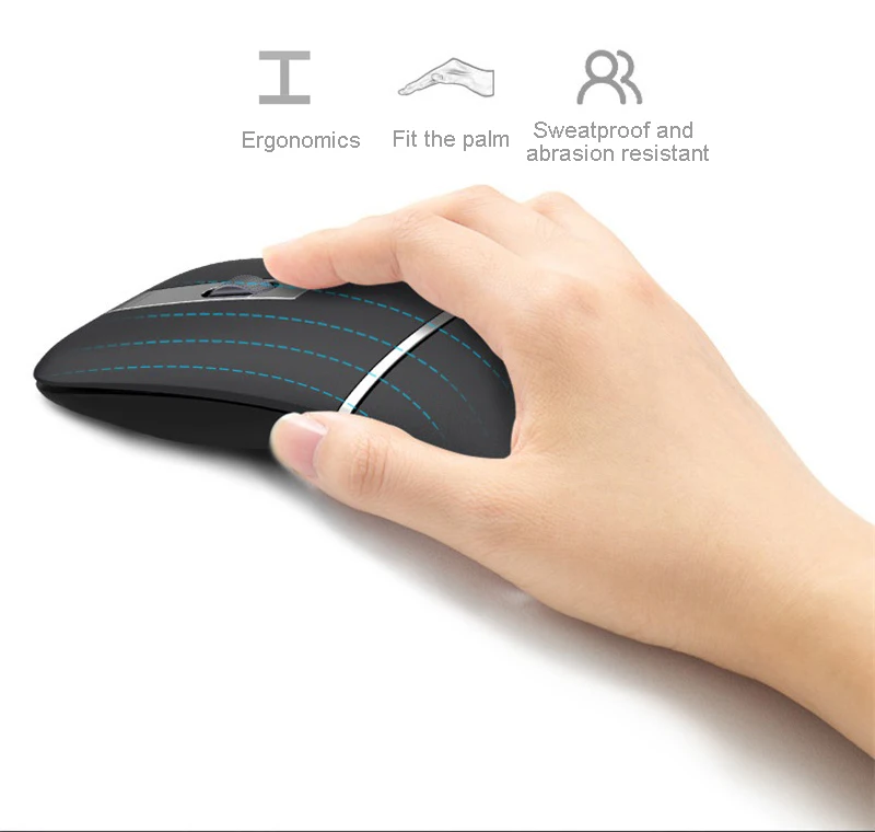 FELYBY Двойной режим беспроводной Bluetooth souris 1600 точек/дюйм de charge ultra-mince silencieux souris pour ordinateur портативный de bur