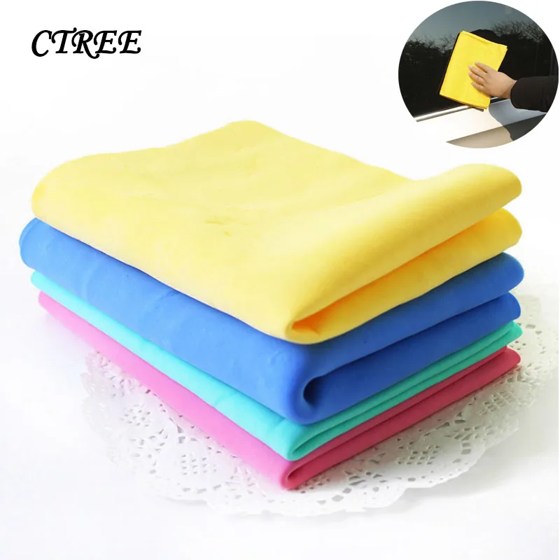 

CTREE 40*30cm Deerskin Suede Absorbent Towel Car Wash Cleaning Cloth Rags Wipes Hair Quick-Drying Kitchen Cleaning Cloth C799