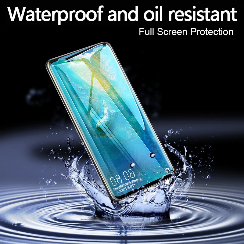 Protector de pantalla de vidrio templado para Huawei Mate 20, cubierta completa de pegamento, 2 HMA-L29.-1