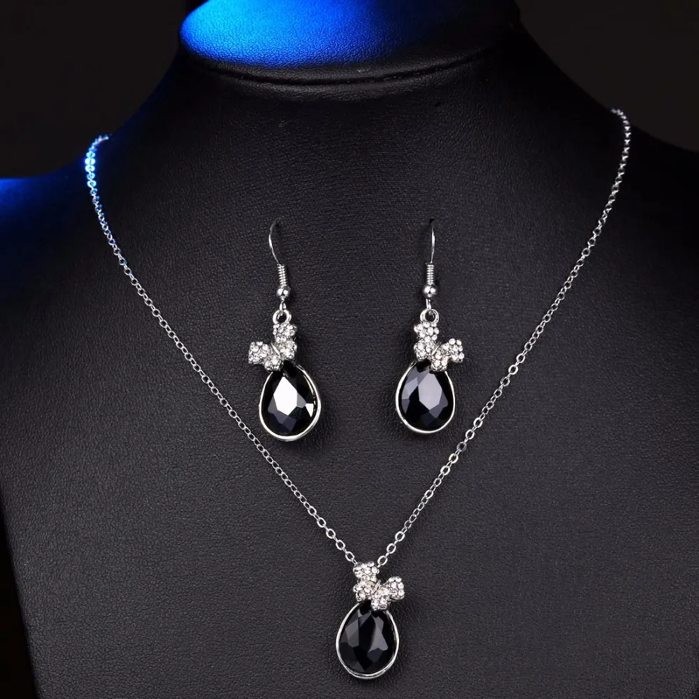 Свадебные ювелирные украшения в нигерийском стиле с фианитом виде капли