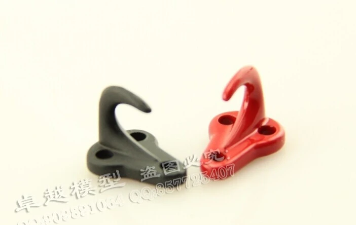 Красная металлическая лебедка с маленьким крючком 1/14 масштабирующий трактор SCX10