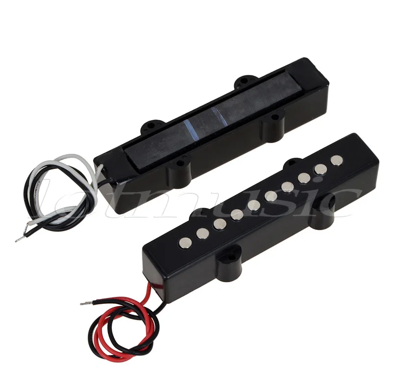 Пара 5 струнных звукосниматель мостовой шеи пикапы набор черный открытый