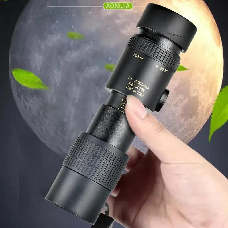 10-30x30 зум Мини портативный карманный монокулярный телескоп для путешествий охота оптический призменный телескоп без штатива