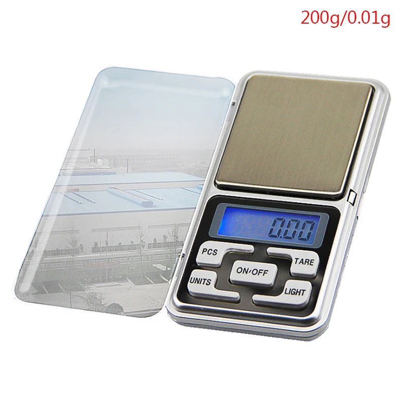 200g-0.01g 1 шт. 100/200/300/500/1000g 0,01/0,1g ЖК-дисплей Дисплей Карманные электронные весы точные цифровые весы грамм Вес для Кухня ювелирные изделия медицины - Цвет: 200g-0.01g
