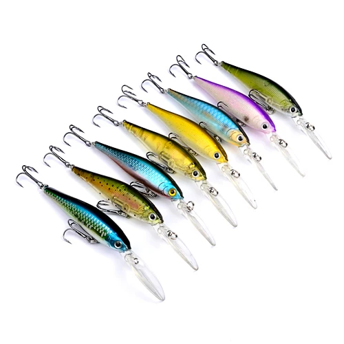 Wobblers Minnow искусственная рыболовная приманка 8 видов цветов 0 344 унций жесткая для