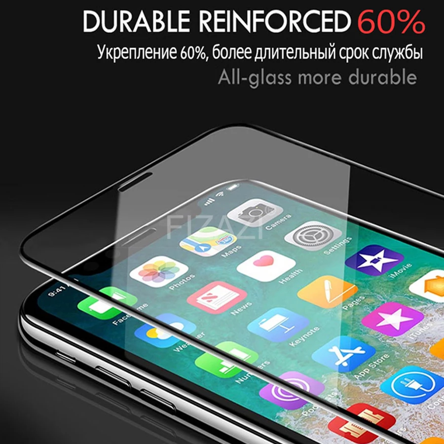 20D полное покрытие Защитное стекло для iPhone 7 8 6 6S Plus закаленное защитное экрана X XR