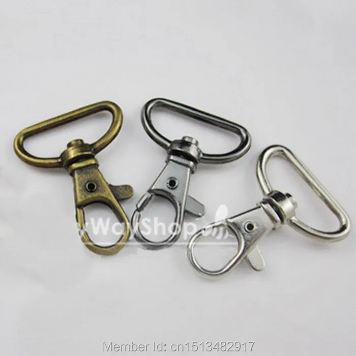 20 PCS 25mm 1'' Swivel Clip Snap METAL Hook Trigger Webbing Lanyard swivels 360 degrees Nickle Bronze Nickle-black choice | Дом и сад